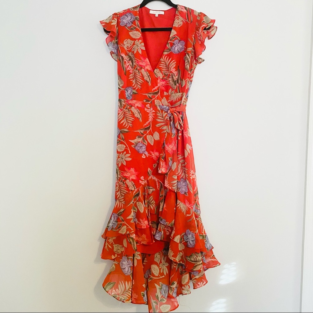 WAYF Floral Wrap Midi Summer Dress - #431